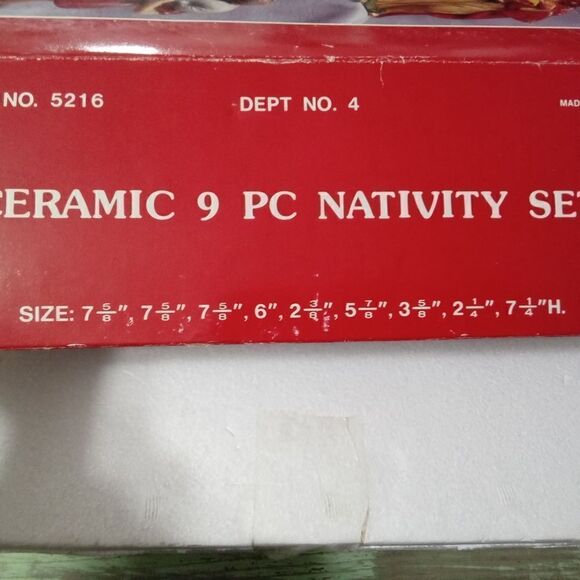 Vintage Ceramic 9 pc Nativity Set Mersco Wholesale Christmas Decoration - Picture 12 of 15